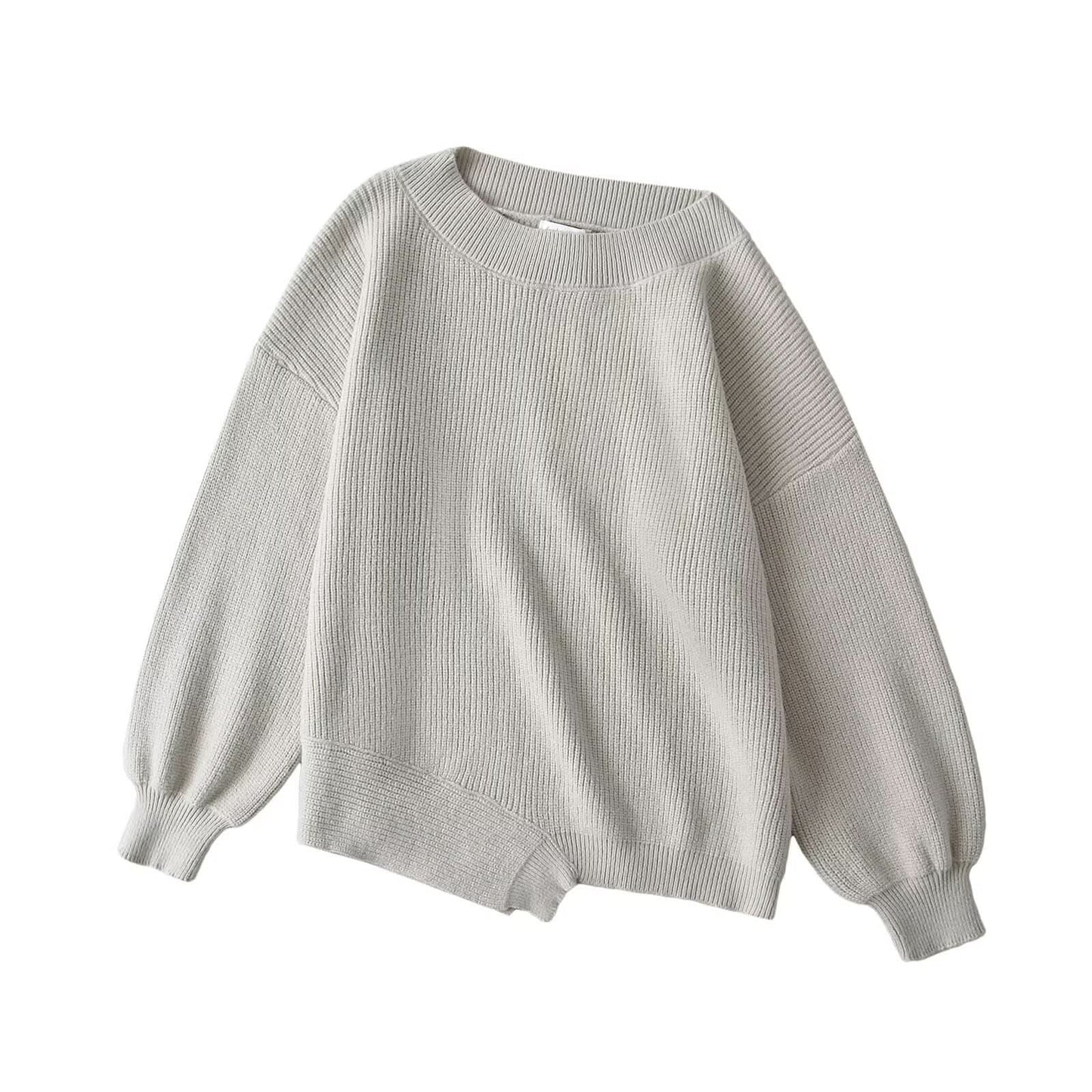 Loose irregular hem sweater
