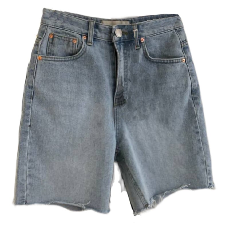 Shorts Jeans Feminino Casual Solto de Cinco Pontos