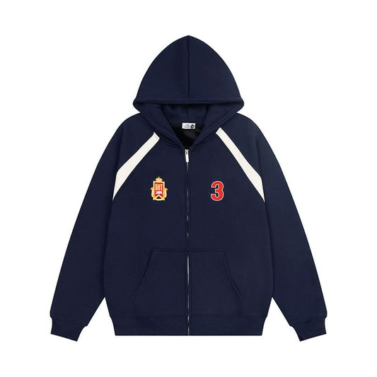Hooded Zip-Up Cardigan Thick Sweatshirt