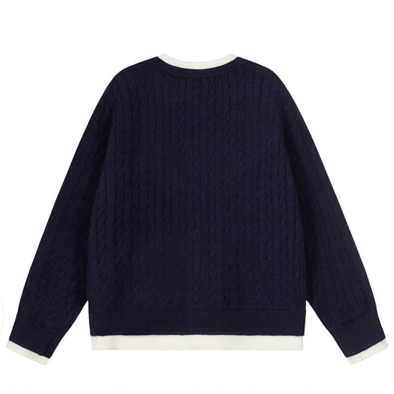 Strickpullover für Damen, einfarbig, hochwertiger Cardigan