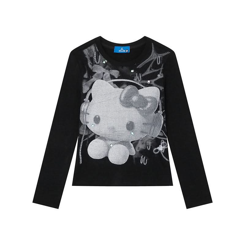Langarmshirt für Damen, modisches tailliertes, schlankmachendes Freizeitoberteil