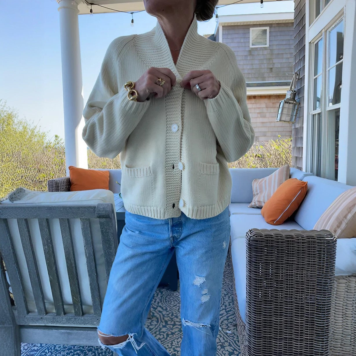 Long sleeved cardigan jacket