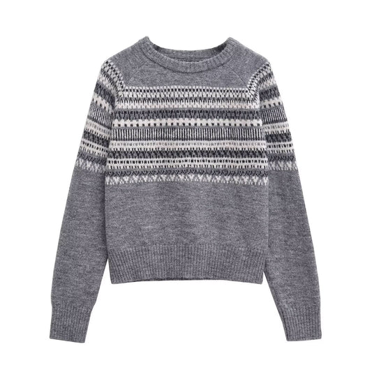 Lazy style casual knitted sweater