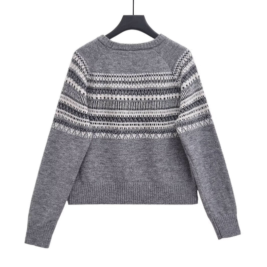 Lazy style casual knitted sweater