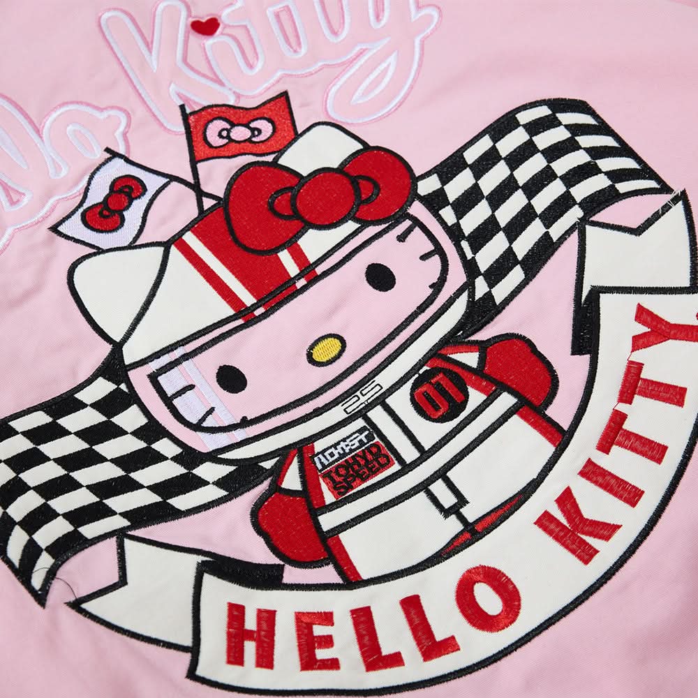 Cartoon-Schwerindustrie Stickerei Racing Style Stehkragen Baumwolljacke