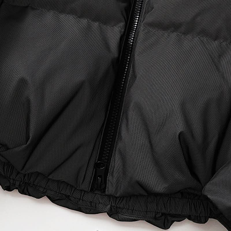 Three proof 3D reflective fabric stand up collar down jacket