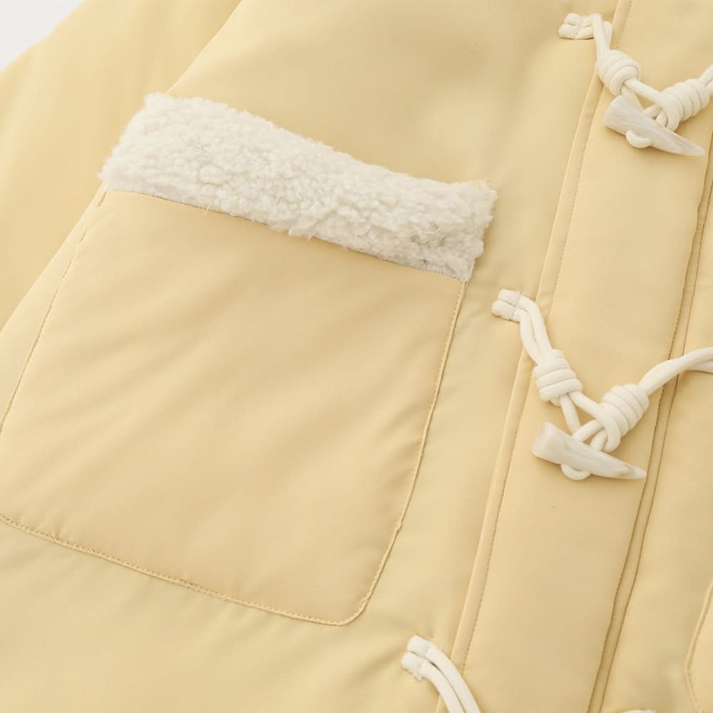 Long knee length hooded cotton jacket