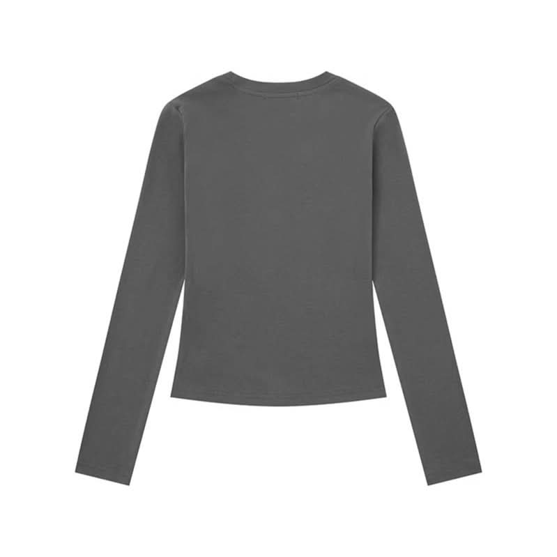 Long Sleeve T-Shirt Women's Spring New Style Slim Fit Short Top