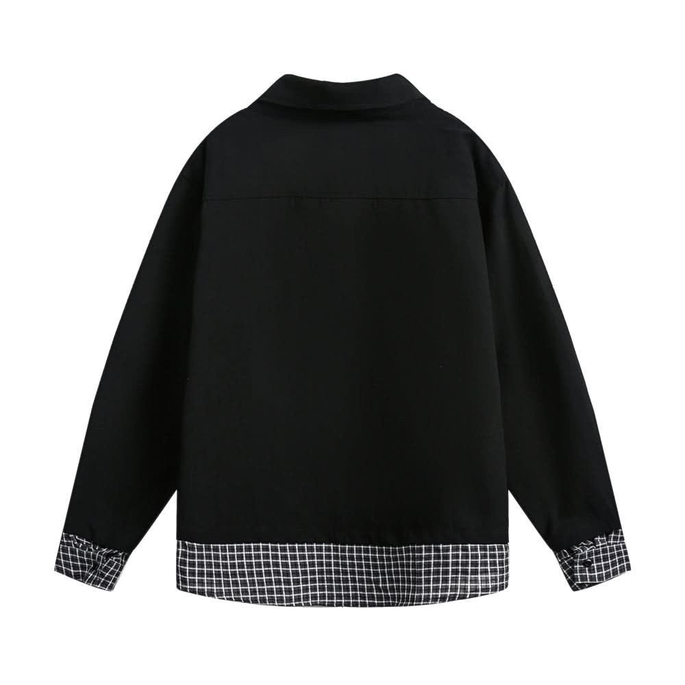 Fake two lapel tops