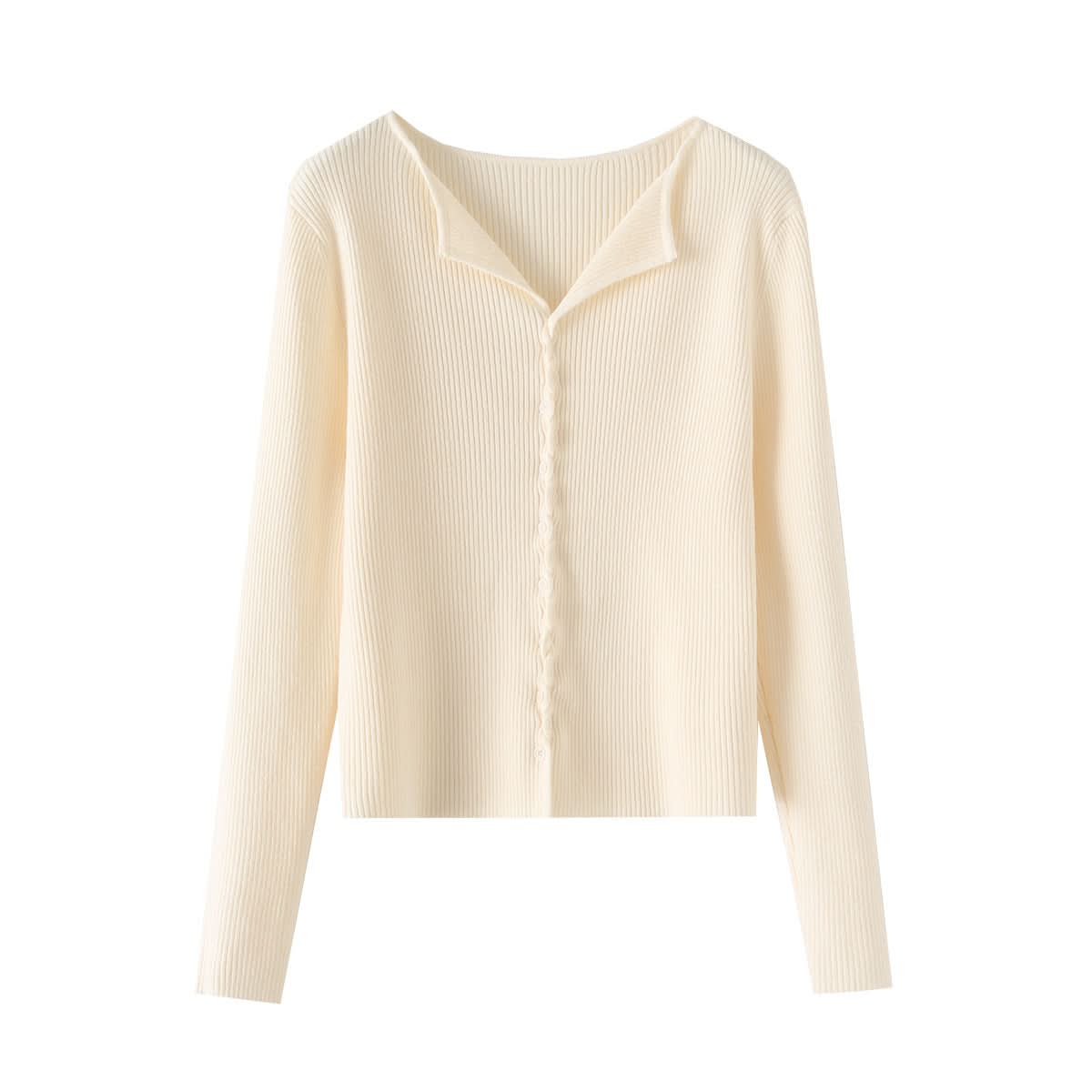 Einreihiger Langarmpullover