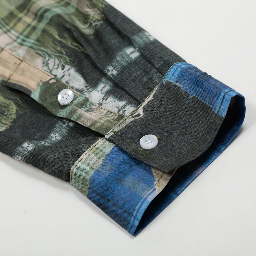 Plaid long sleeved shirt