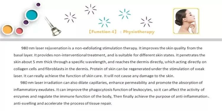 BEST 30W 5 in 1 980nm Diode Laser Vascular Removal Machine Remove Spider Veins 980 Diode Laser Blood Vessels Removal Nail Fungus