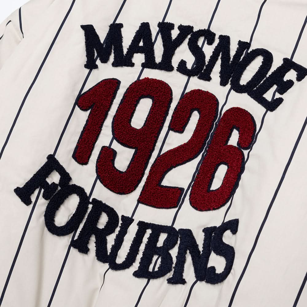 Fake two-piece spliced hooded baseball cotton jacket