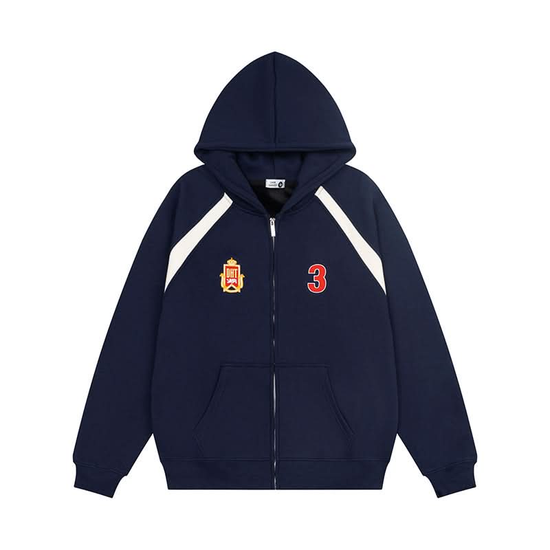 Hooded Zip-Up Cardigan Thick Sweatshirt