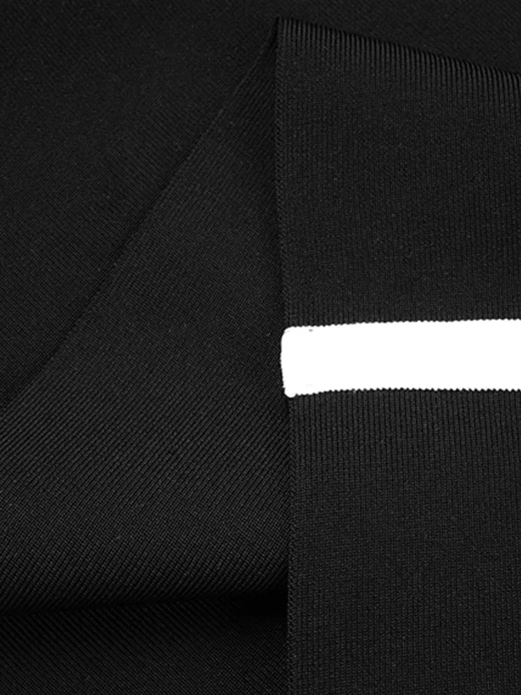 Sexy Strap Sleeveless Layer Black Long Bodycon Bandage Dress Designer Fashion Evening Party Dress Vestido