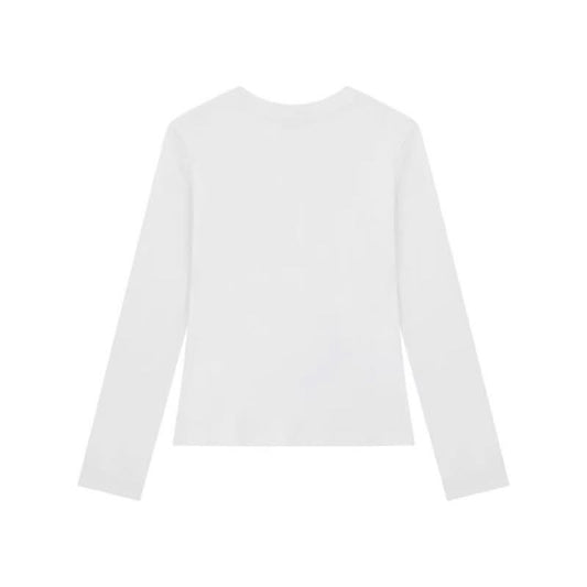 Long Sleeve T-Shirt for Women, Fashionable Fitted Slimming Casual Top