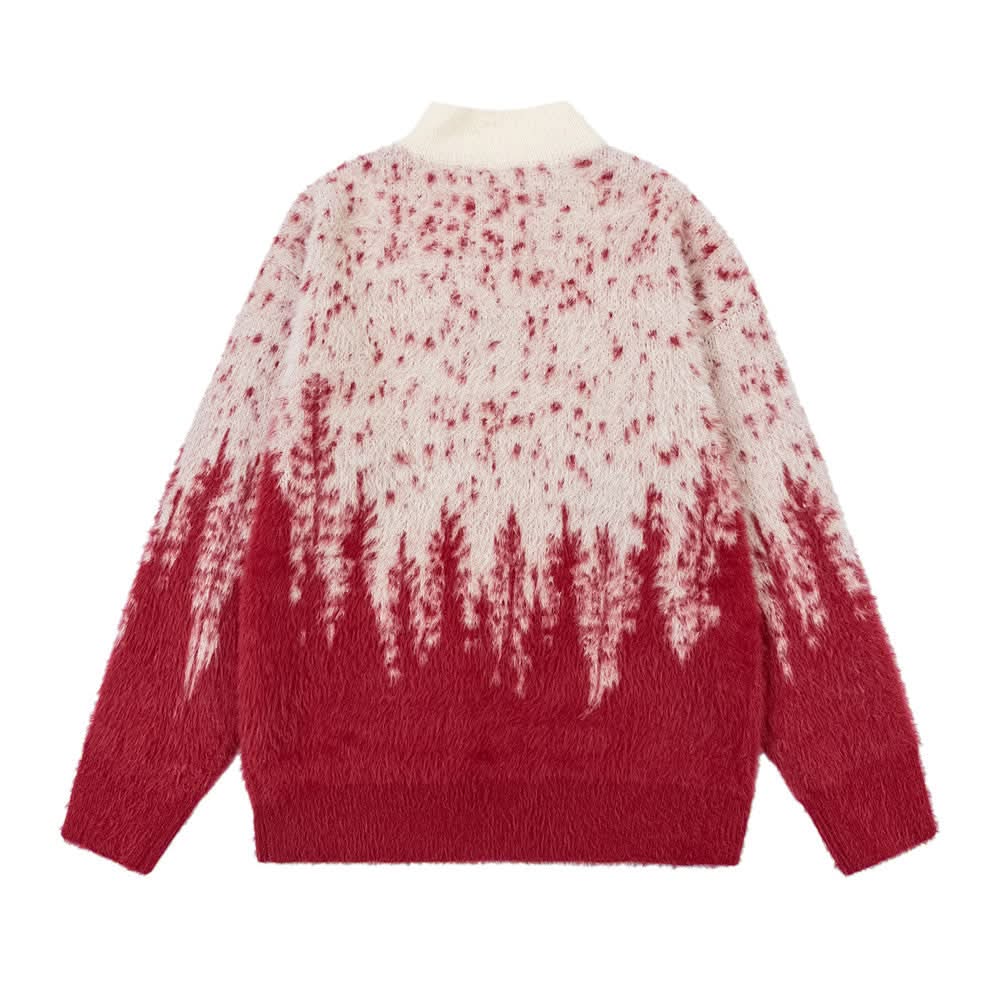 Gradient soft and fluffy sweater