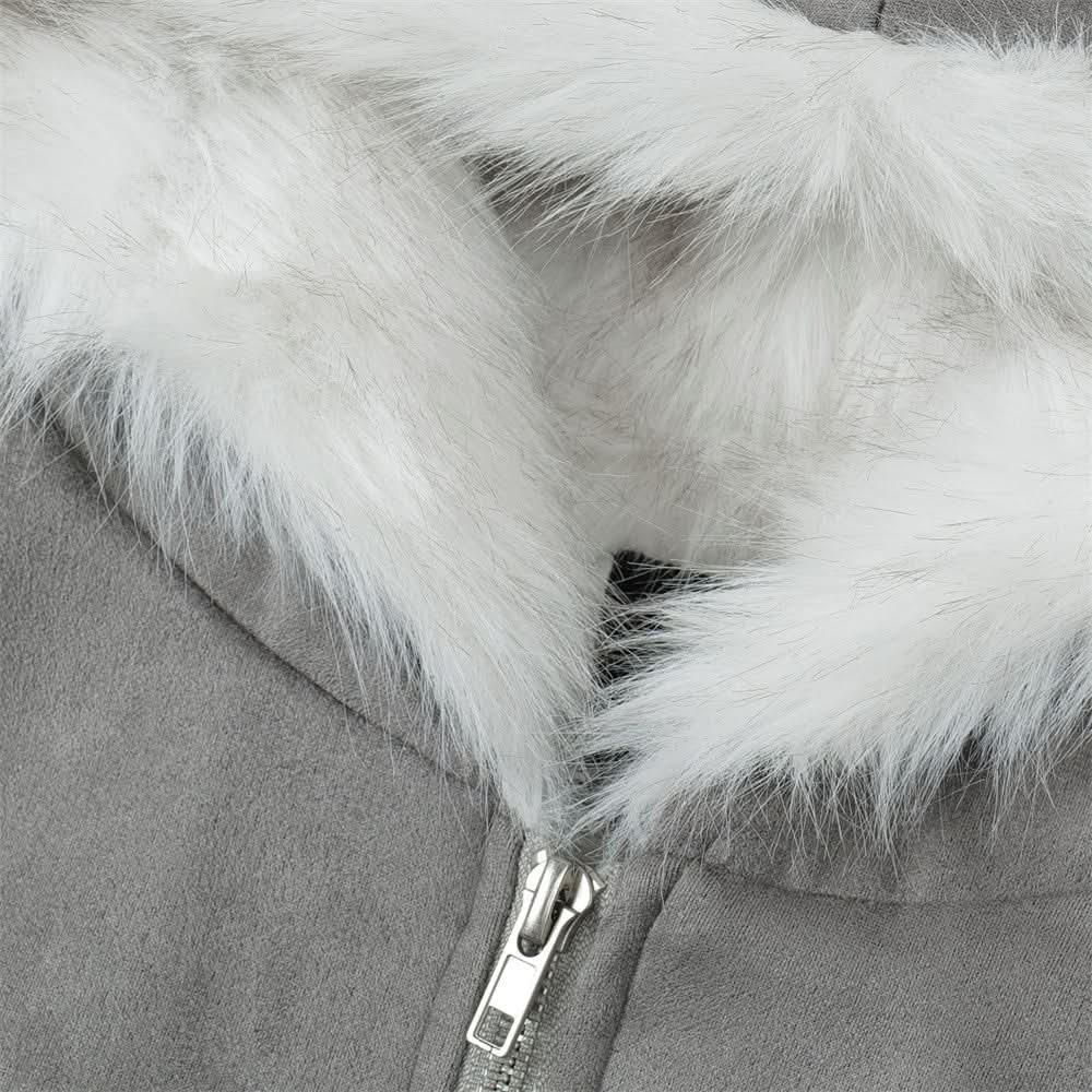 Mao collar hooded jacket