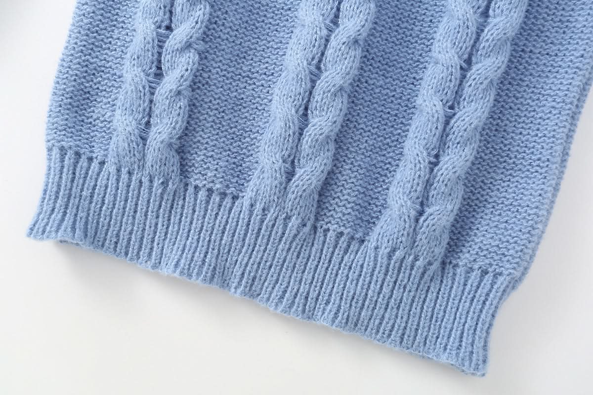 Loose fitting pullover long sleeved sweater