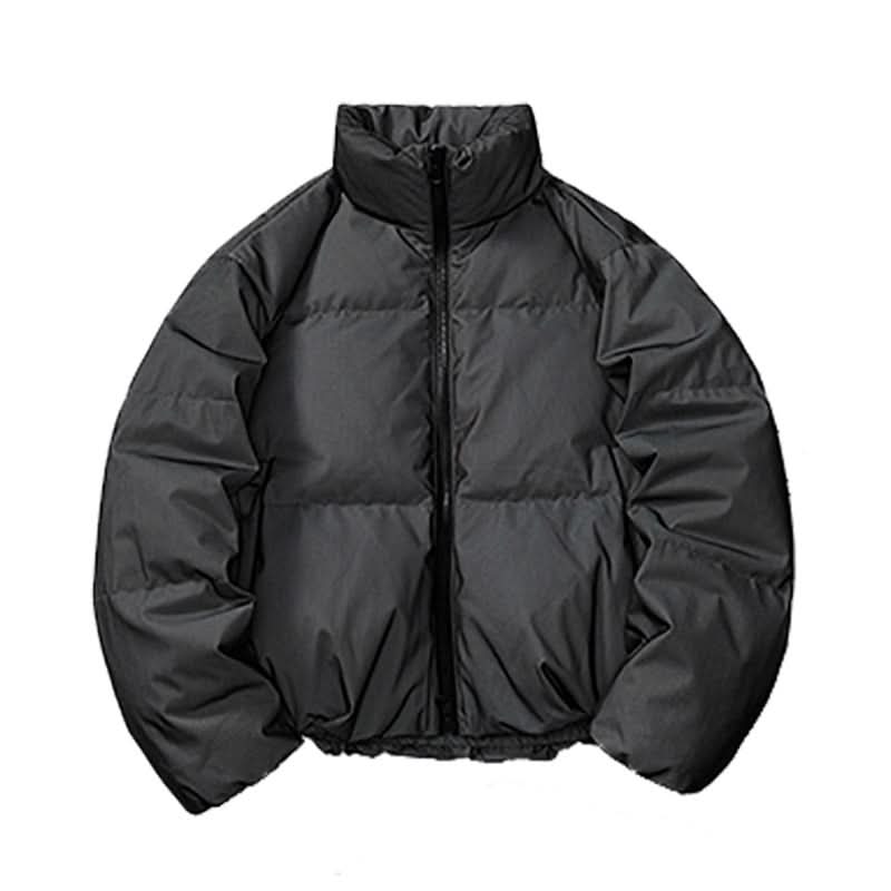 Three proof 3D reflective fabric stand up collar down jacket