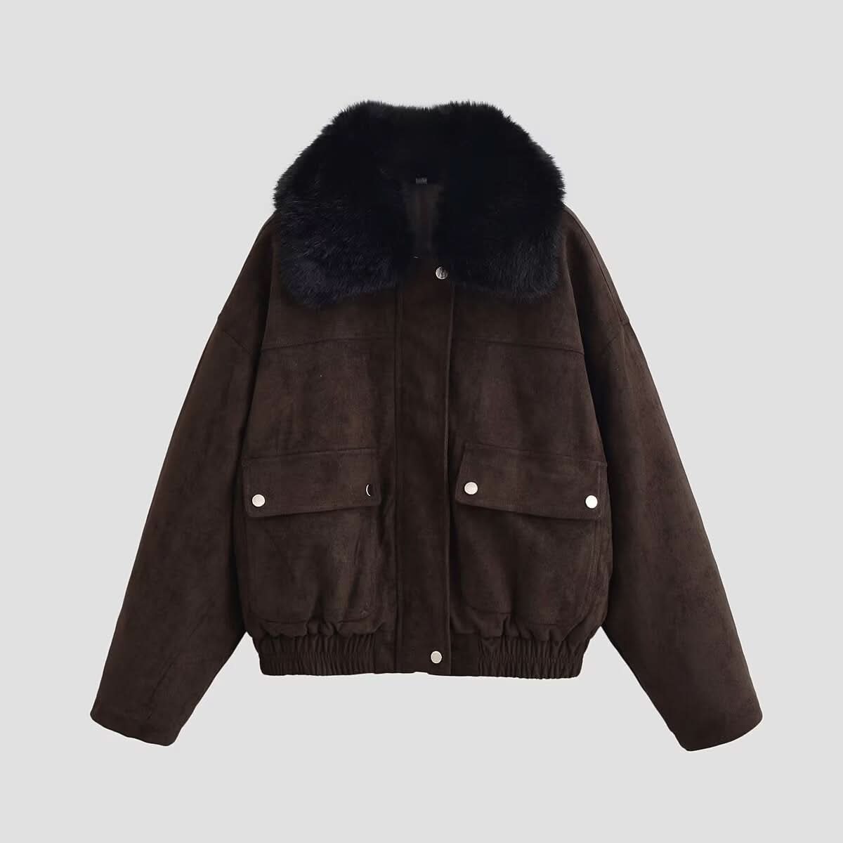 Straßen Pelzkragen Jacke Damenbekleidung