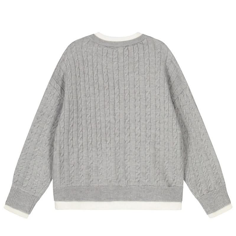 Strickpullover für Damen, einfarbig, hochwertiger Cardigan