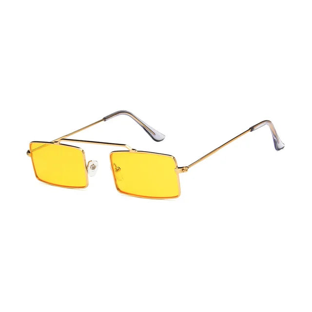Rectangle Women's Sunglasses Single Bridge Sun Glasses Vintage Design Tiny Frame Shades Oculos De Sol for Ladies
