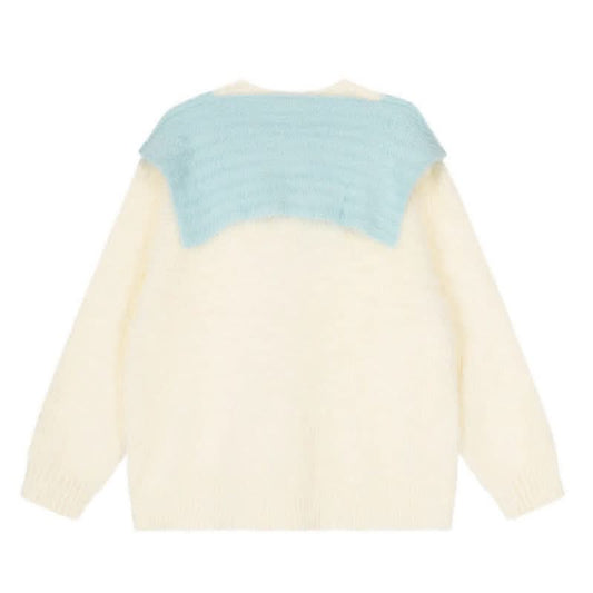 Cashmere Knit Sweater Loose Oversized Hooded Chic Korean-Style Knit Top