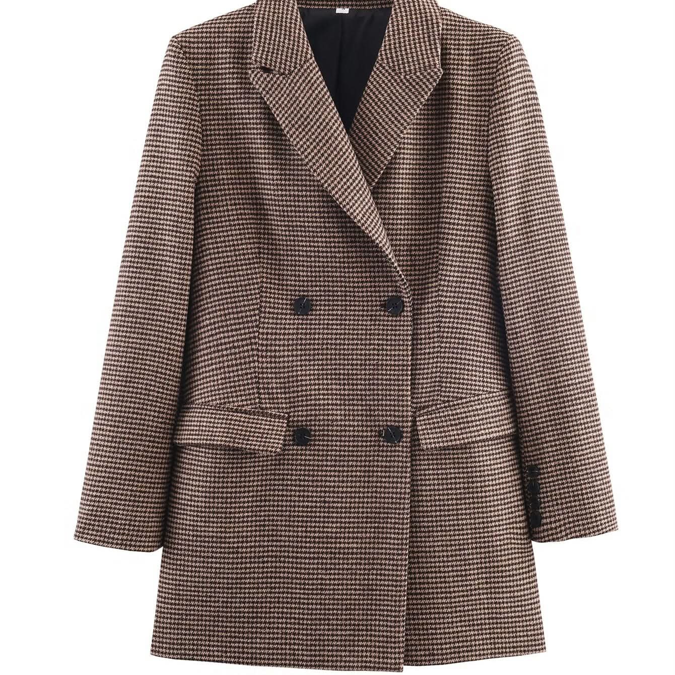 Commuting style mid length suit jacket