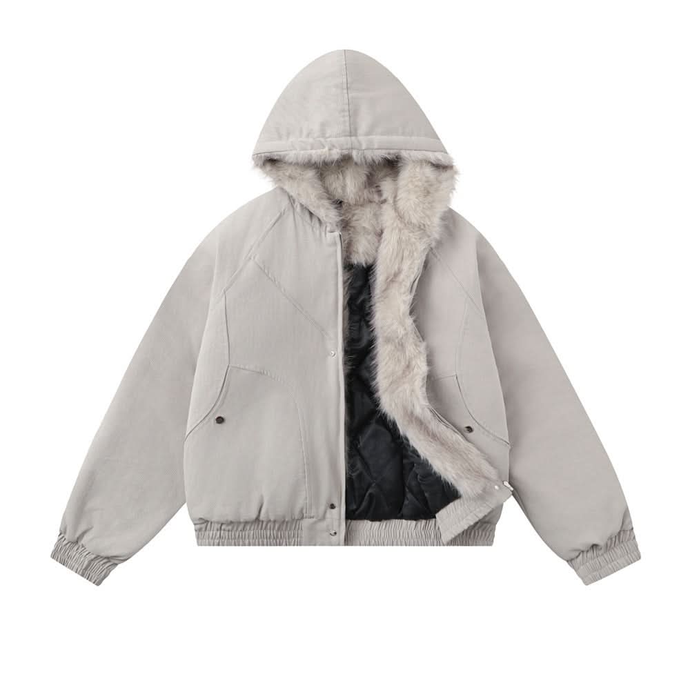 Kapuzenjacke aus Baumwollcanvas
