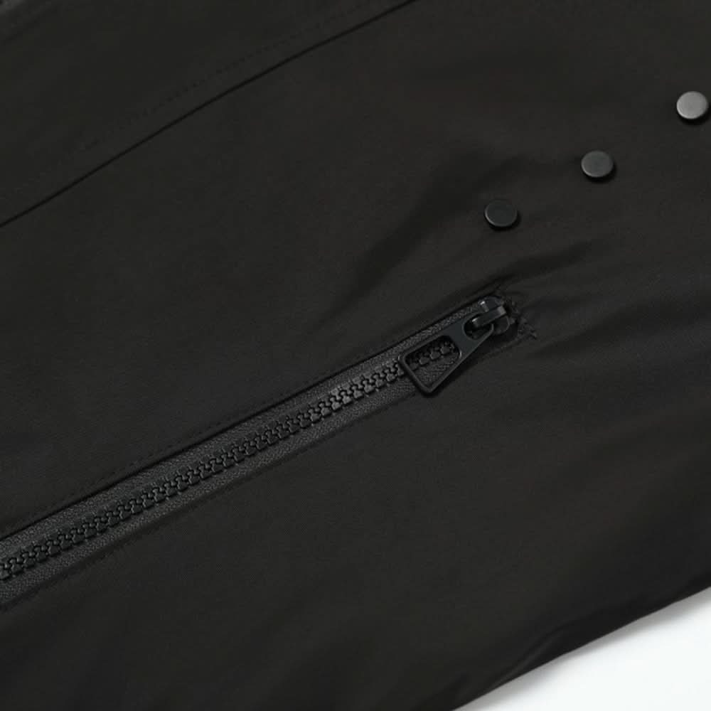Solid color workwear stand up collar zipper jacket
