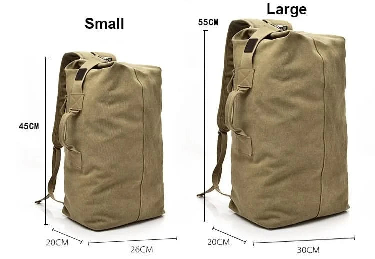 Outdoor-Reisetasche Rucksack Mode Große Kapazität Rucksack Herren Leichter Rucksack Herren Gepäck Canvas Eimer Schultertaschen für Männer