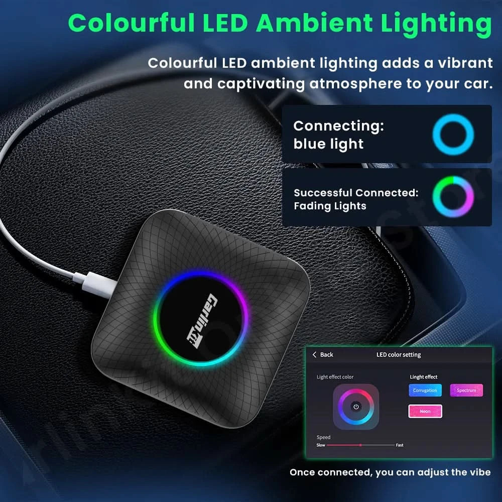 Carlinkit SDM660 Aibox Android 13 USB-A CarPlay Android Auto Wireless Adapter Unterstützt Online-Video Spotify Netflix Bluetooth Wifi