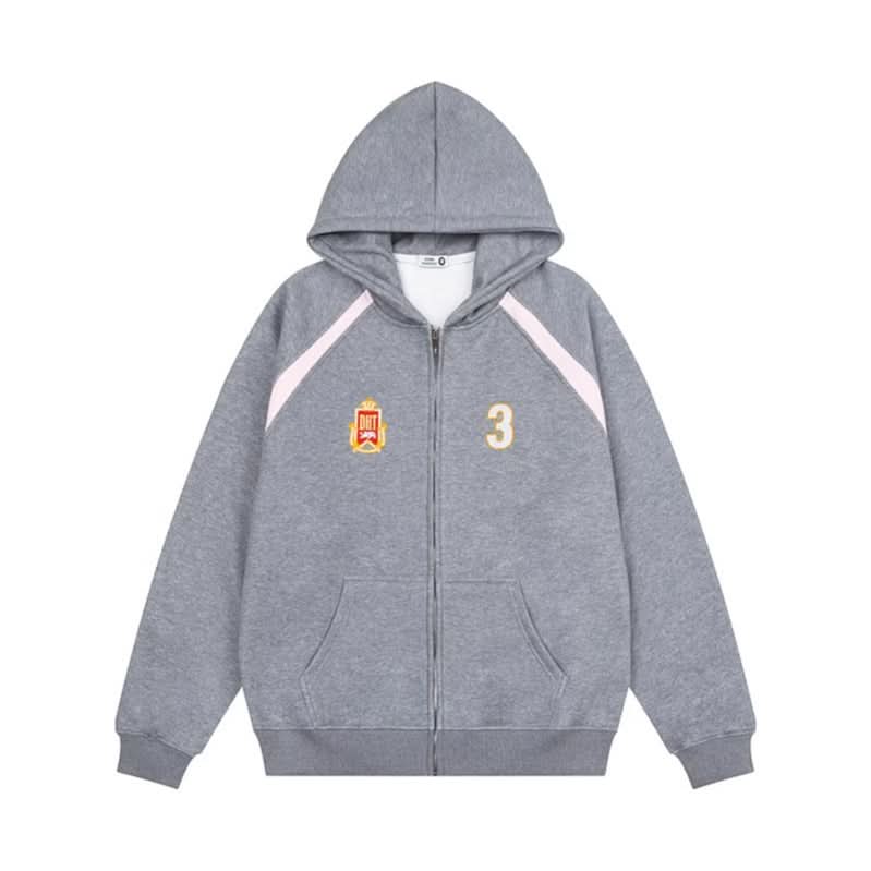 Hooded Zip-Up Cardigan Thick Sweatshirt