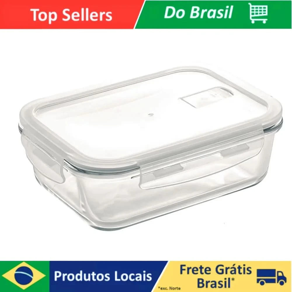 Hitzebeständige Glas-Lunchbox 1400 ml Rechteckiger Dichtungs-Dichtungsbehälter geeignet