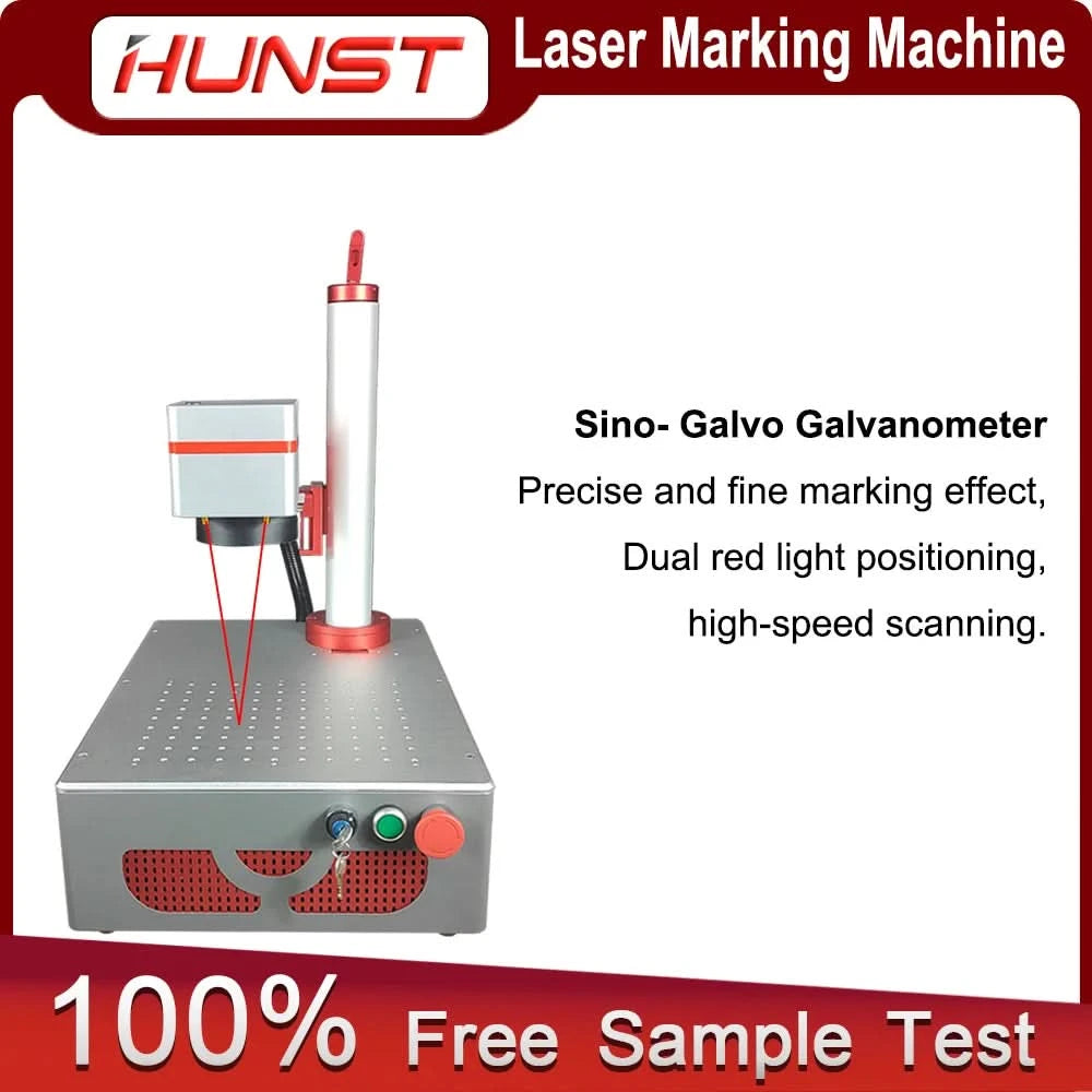Hunst Kleine Lasermarkiermaschine MAX 30W Tragbare faltbare Mini-Fasergravurmaschine für DIY-Gravurgeschenke Metallgravur