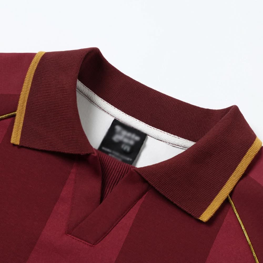 Letter printed vertical striped olive jersey