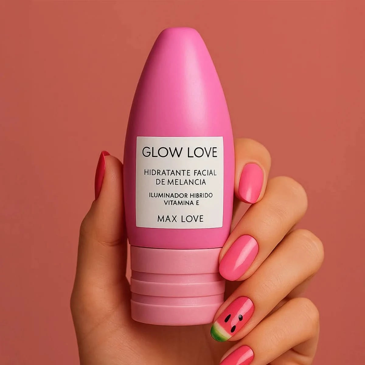Wassermelonen Gesichtsfeuchtigkeitscreme Glow Love 60g Max Love-mit Hyaluronsäure, Niacinamid und Vitamin E