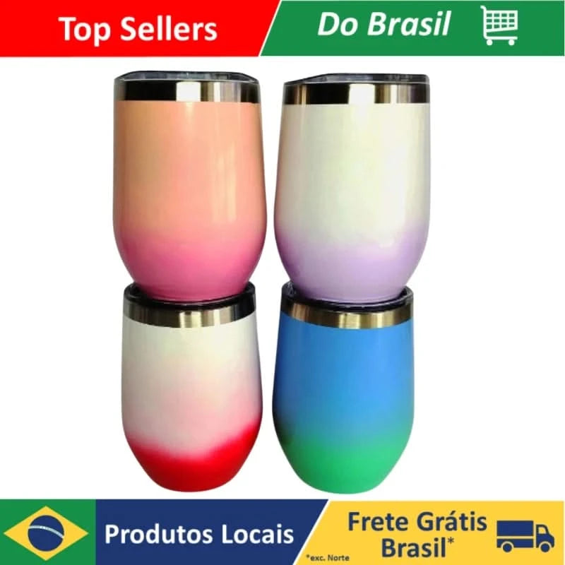 Thermobecher Cuia 350ml aus Edelstahl mit Acryldeckel, zweifarbig