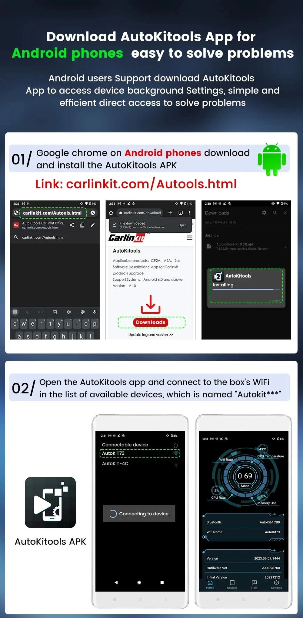 CarlinKit 5.0 4.0 Wireless CarPlay Adapter Android Auto Dongle Multi-Device Supported Wired To Wireless CarPlay Box Automatische Verbindung