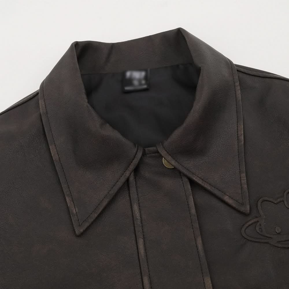 PU leather jacket