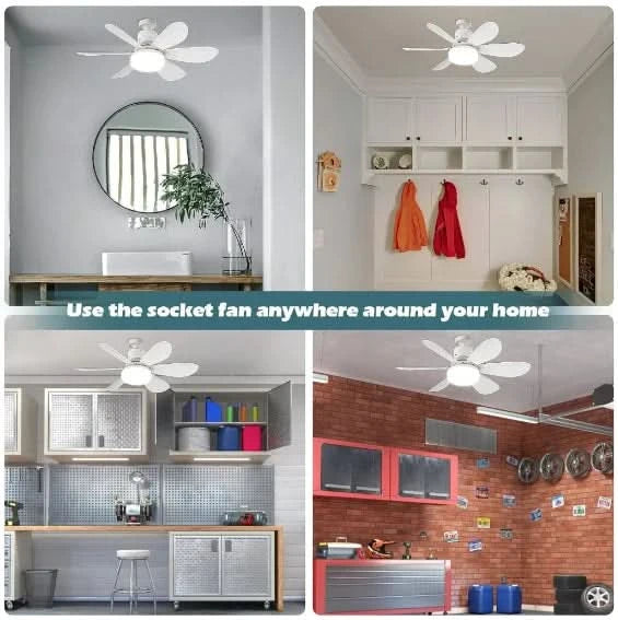 6 Flügel Deckenventilator Windlicht Leise Fernbedienung Lcg Led 60W-Neverdie Store