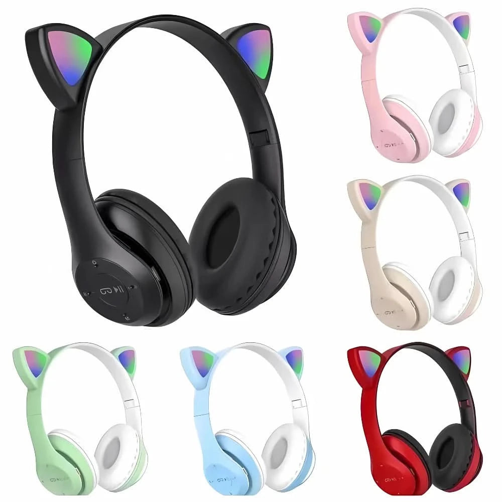 Bluetooth-Katzenohren-Headset LED Jungen Mädchen verschiedene Farben