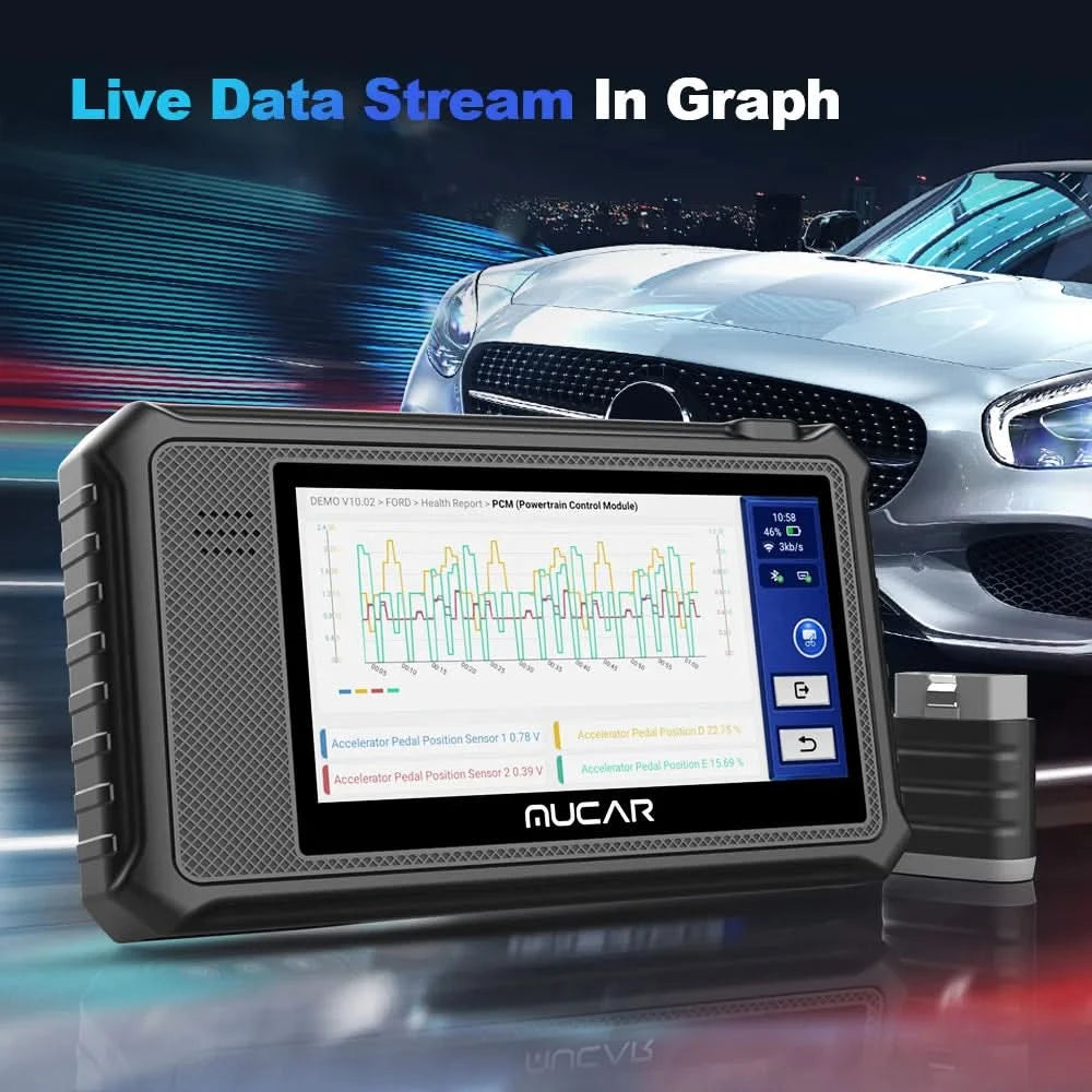 MUCAR VO6 OBD2 Auto-Diagnosetool Vollsystem Auto-Scanner Codeleser ABS-Motor 28 Resets Öl-Scan-Tools lebenslanges kostenloses Update