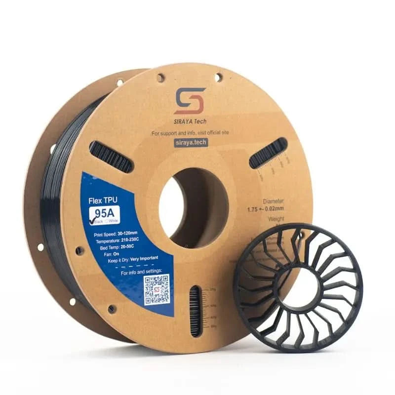 Siraya Tech Flex TPU Filament: 85A Shore, ISO 10993 zertifiziert, hohe Flexibilität und Zähigkeit, feuchtigkeitsbeständig, leicht zu drucken 1KG