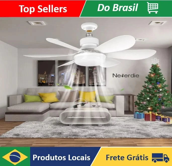 6 Flügel Deckenventilator Windlicht Leise Fernbedienung Lcg Led 60W-Neverdie Store