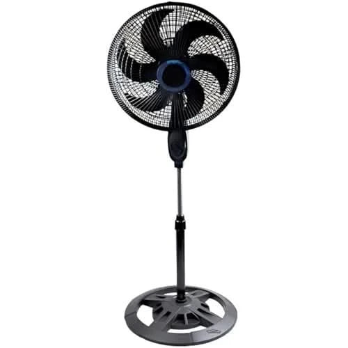 Leiser Standventilator mit 40 cm Durchmesser und 6 Flügeln – Schwarz und Weiß – 127 V/220 V