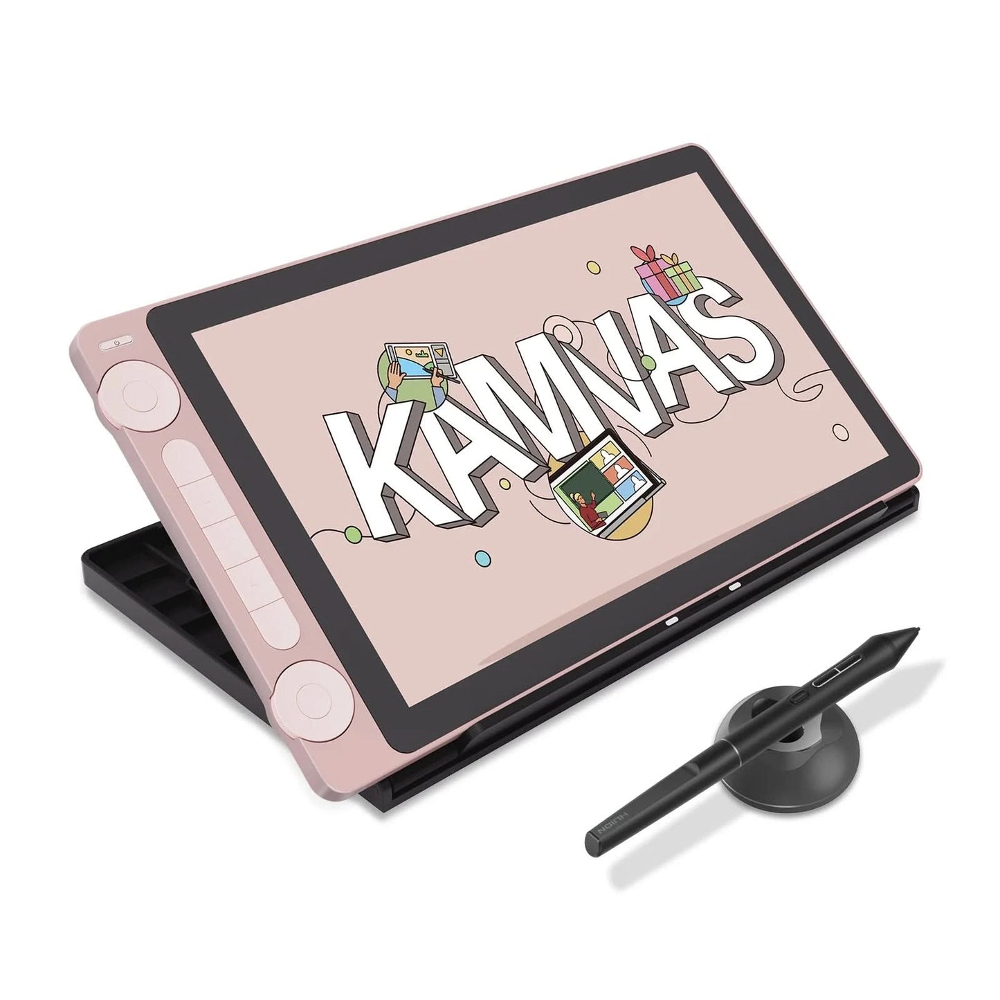Huion Kamvas 13 Gen 3 Zeichendisplay 13,3" Zeichentablett+Anti-Glanz Glas, 99% sRGB, PenTech 4.0 16384 Stiftdrucksensitivität