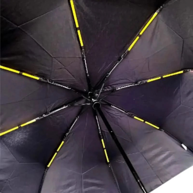 Verstärkter windbeständiger Regenschirm mit automatischem Öffnungs- und Schließknopf, kompakt