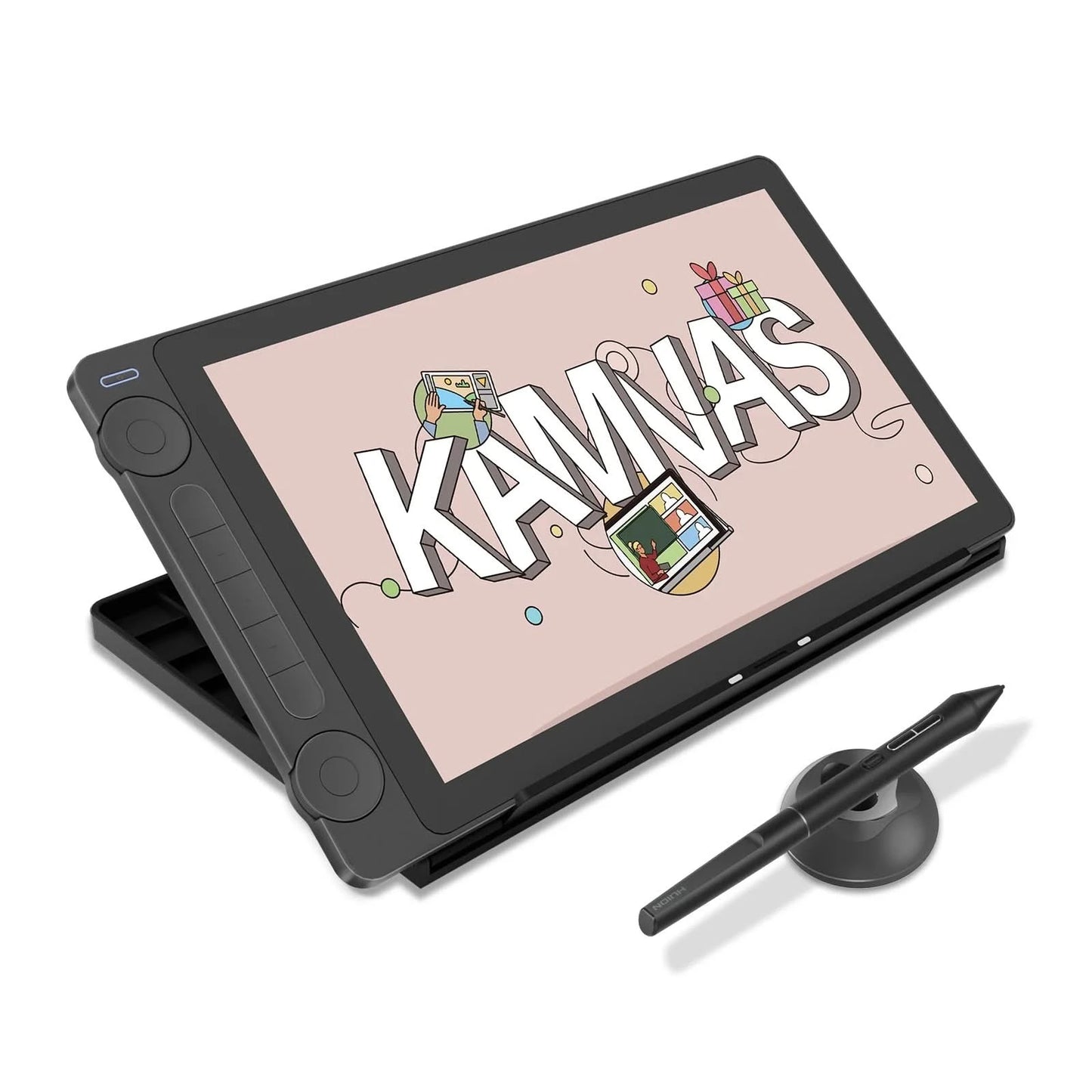 Huion Kamvas 13 Gen 3 Zeichendisplay 13,3" Zeichentablett+Anti-Glanz Glas, 99% sRGB, PenTech 4.0 16384 Stiftdrucksensitivität